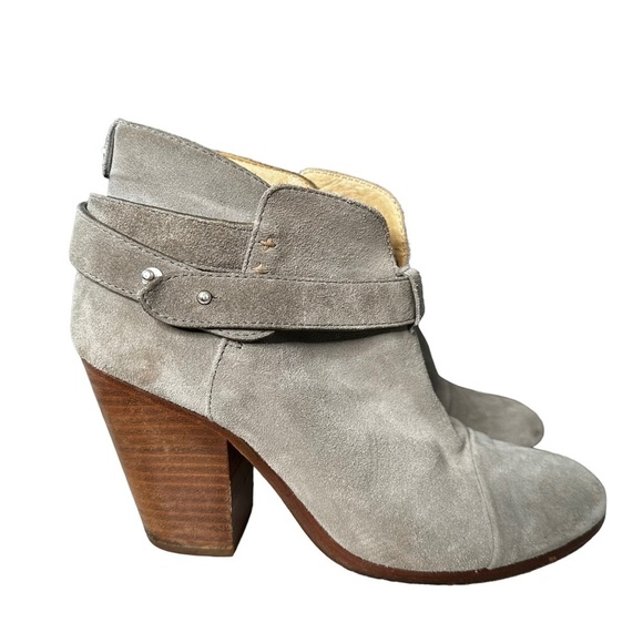 Rag & Bone | Gray Harrow Suede Ankle Boots Size 39 - Picture 2 of 11